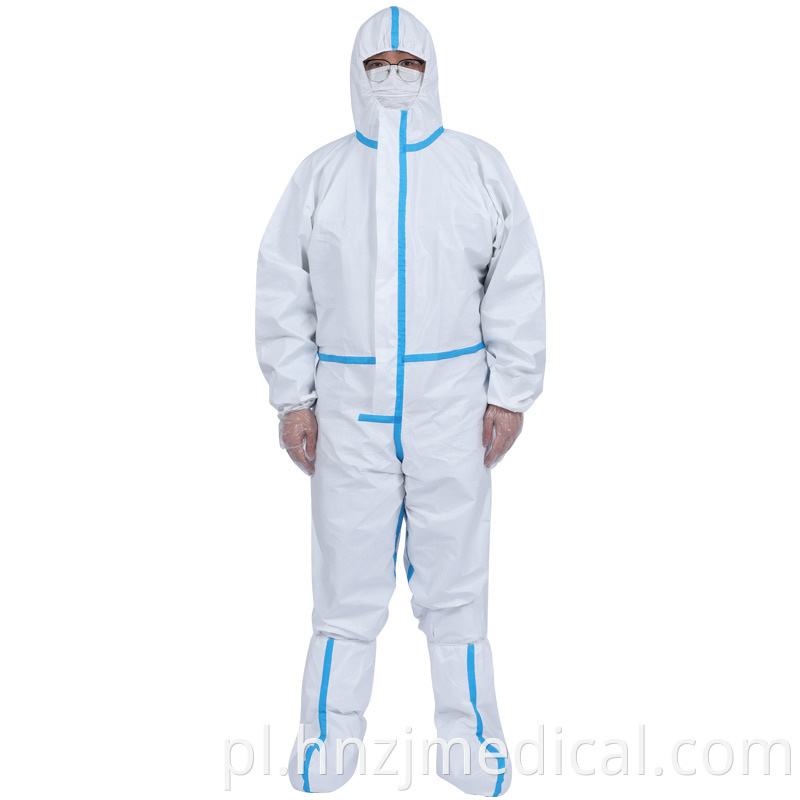 White Disposable Coverall Protective Suit